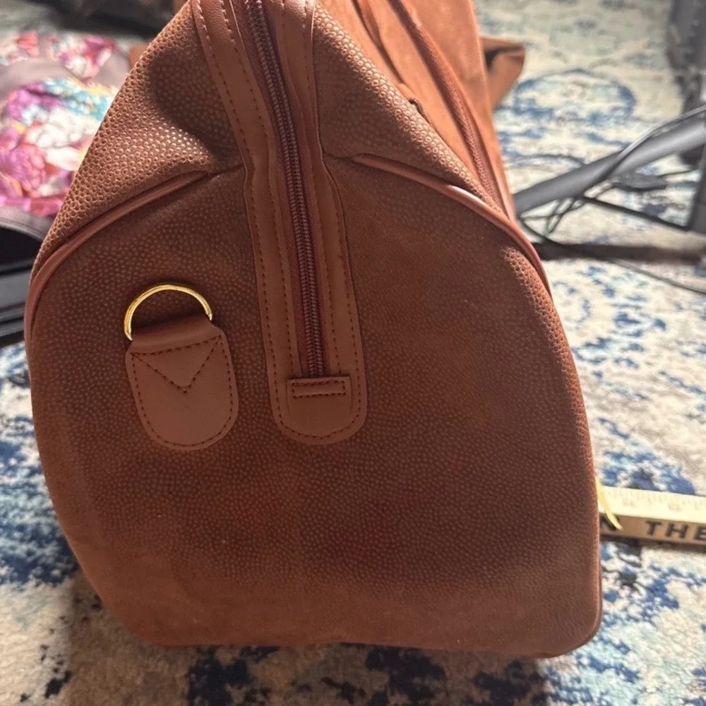 Vintage Lagerfeld Brown Textured Weekender Duffel Bag‎ NWT Promotional Gift 19